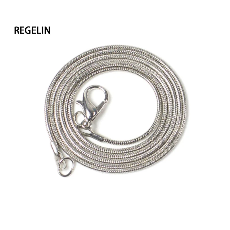 REGELIN New 41/45/50/60cm Length Stainless Steel Chain snake chain Clavicular chain Lobster Clasps Simple Chains Necklace