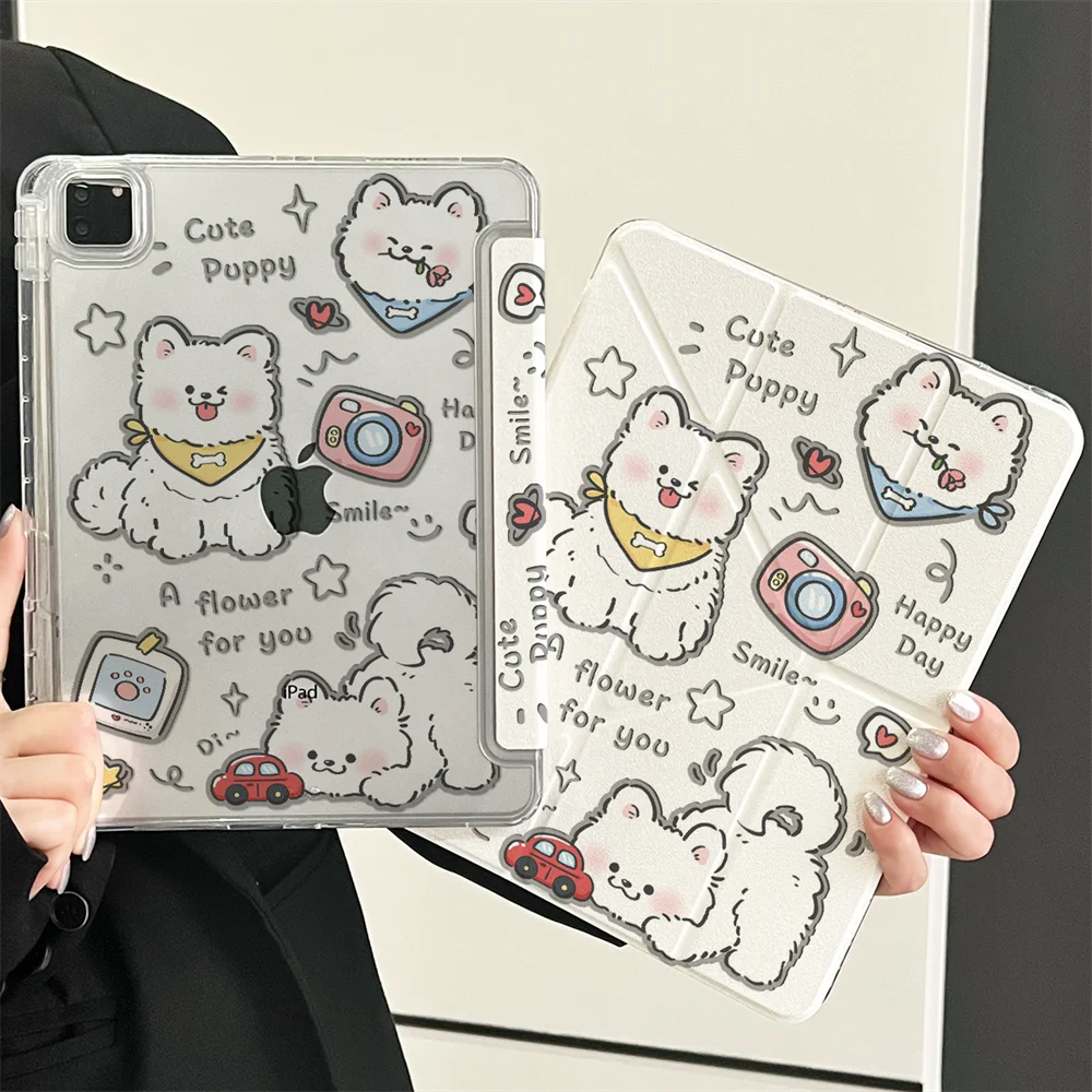 

Чехол для планшета Puppy для Ipad 10,2 7th 8th 9th Pro 11 Air3/4/5 10.9 10th 11th Air11 2025 9.7 Магнитная подставка из искусственной кожи Y Складной смарт-чехол