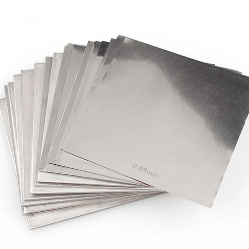 1/2/5pcs 304 Stainless Steel Sheet Thick 0.01-2.5mm Steel Plate DIY Material Processing Accessories 100*100mm 200*300mm