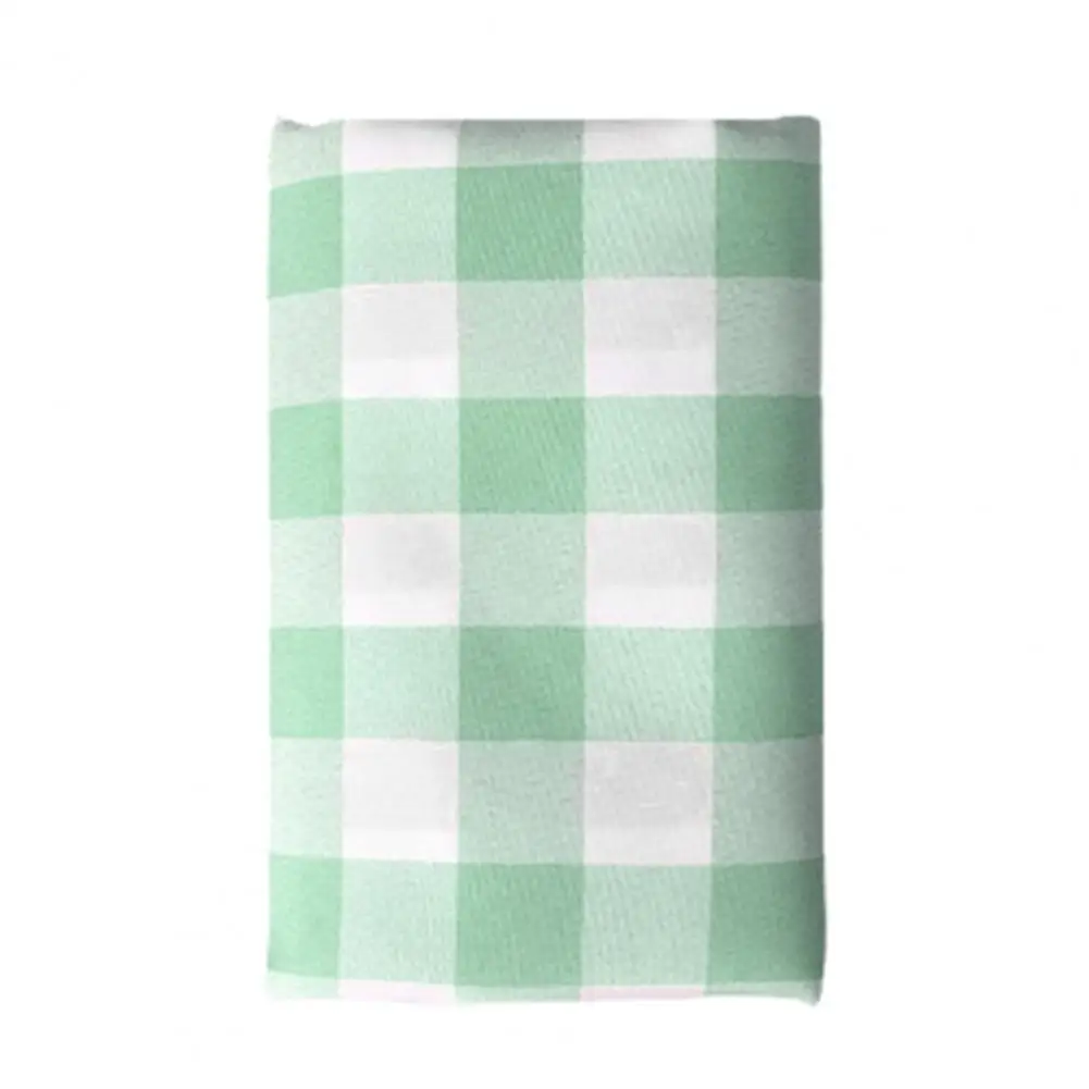 Wrinkle-resistant Tablecloth Waterproof Plaid Print Tablecloth for Banquets Parties Square Contrast Color for Hotels for Events