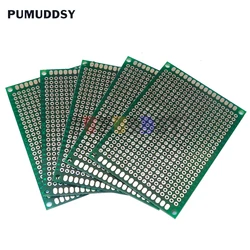 5PCS/Lot 5*7CM Universal Board Breadboard Dual Side Tin Experimental Board Green Oil Fiberglass Board Double-Sided PCB 5x7cm