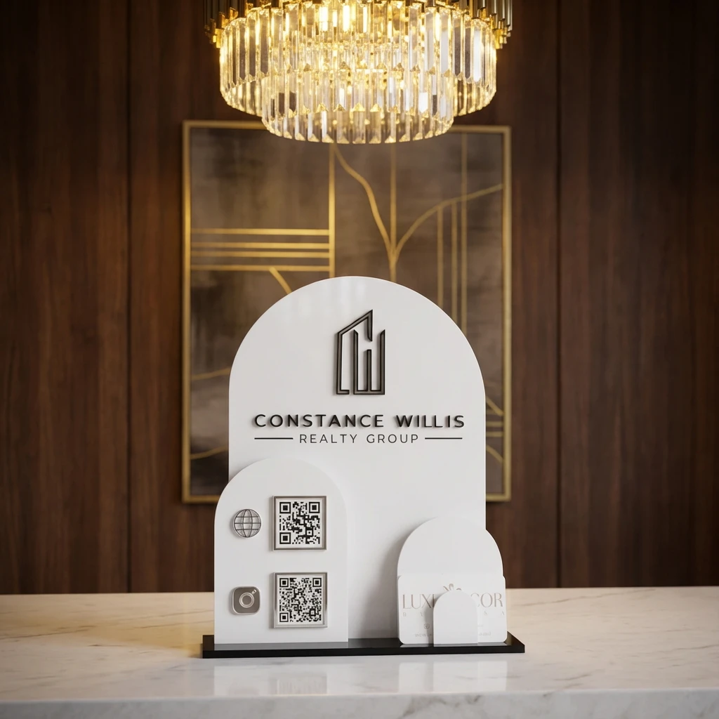 Niestandardowy kod QR 3D do mediów społecznościowych, skanowanie do płatności, niestandardowe logo, akrylowe tabliczki z kodem QR Instagram z podstawką i uchwytem na kartę.