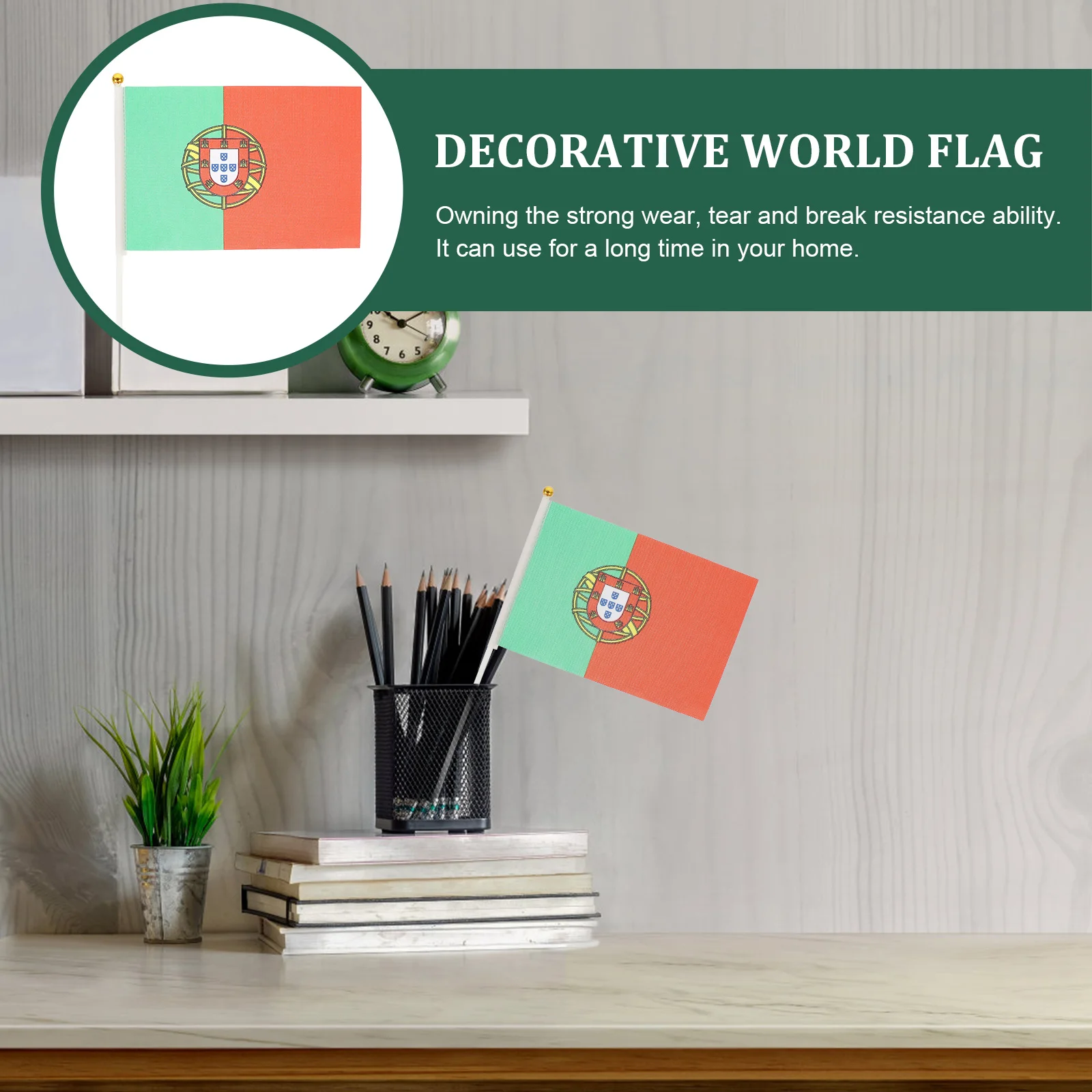 

50 Pcs Cheering Flag Flags Small on Stick White to Decorate Waving National Football Sticks Mini