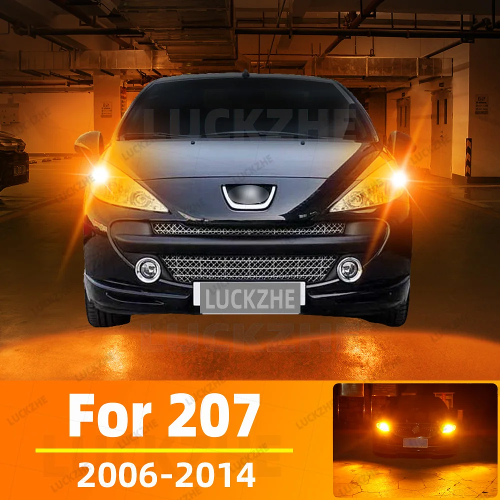 

2pcs Car LED Turn Signal Direction Indicator Lights Bulbs Amber Front/Rear For Peugeot 106 107 108 207 CC SW 208 MK1/2 2012-2024