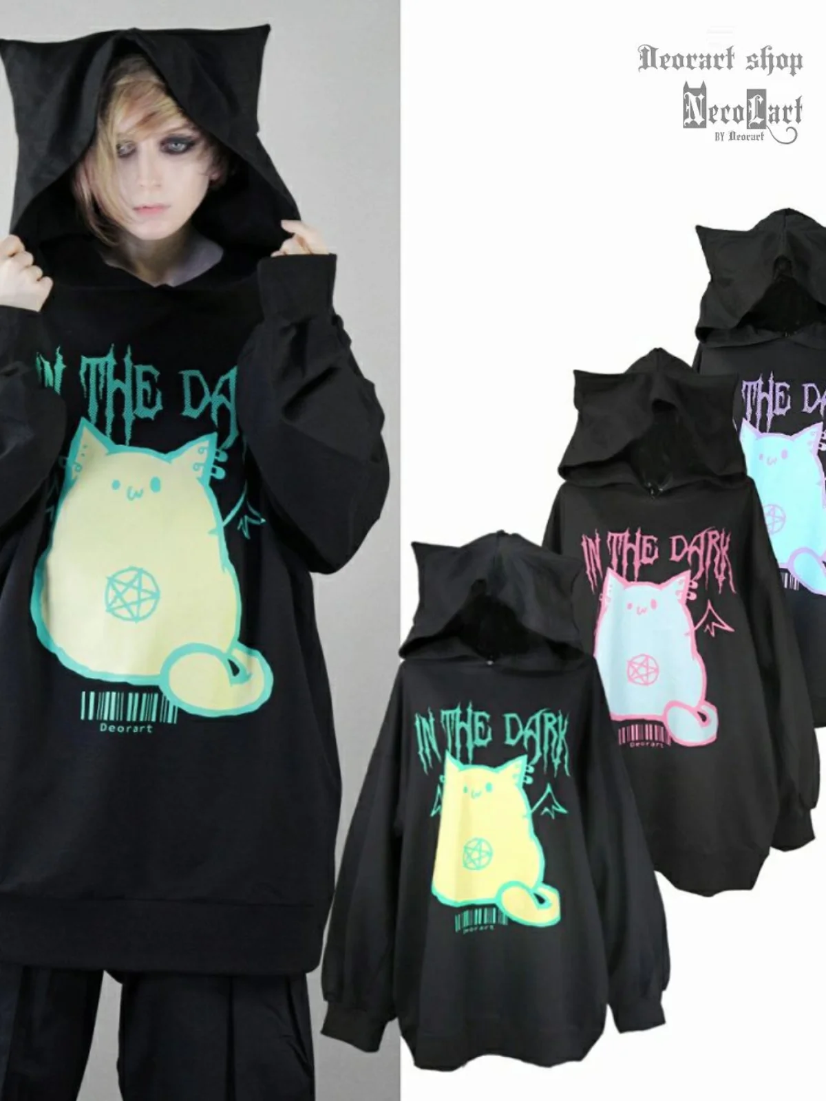 เสื้อฮู้ดสไตล์ฮาราจูกุทรงหลวมแบบสวมใส่สบาย ความยาวปานกลาง เสื้อสตรีทแวร์แนวอนิเมะ คอสเพลย์ เสื้อคลุมสำหรับผู้ชายและผู้หญิง