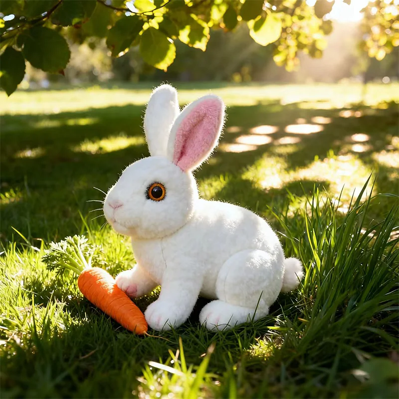 16 سنتيمتر نابض بالحياة محاكاة Kawaii آذان طويلة واقعية أرنب صغير ألعاب من نسيج مخملي لطيف الحيوان مرافقة النوم دمية للطفل هدية عيد ميلاد #3