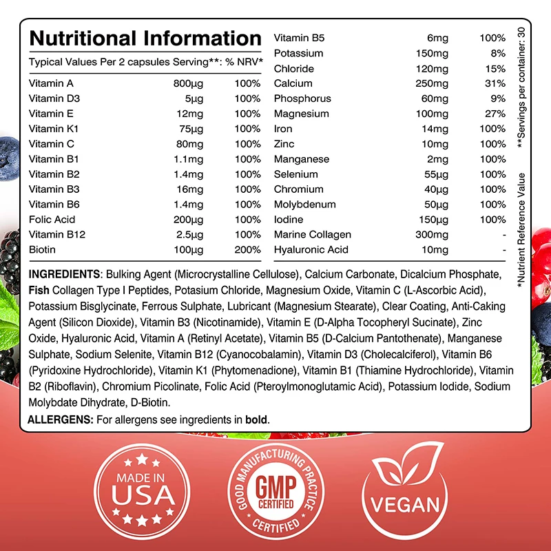 Female Multivitamin - Balances Emotions, Repairs Skin, Promotes Bone and Digestive Health, Support Cellular Energy, Immunity