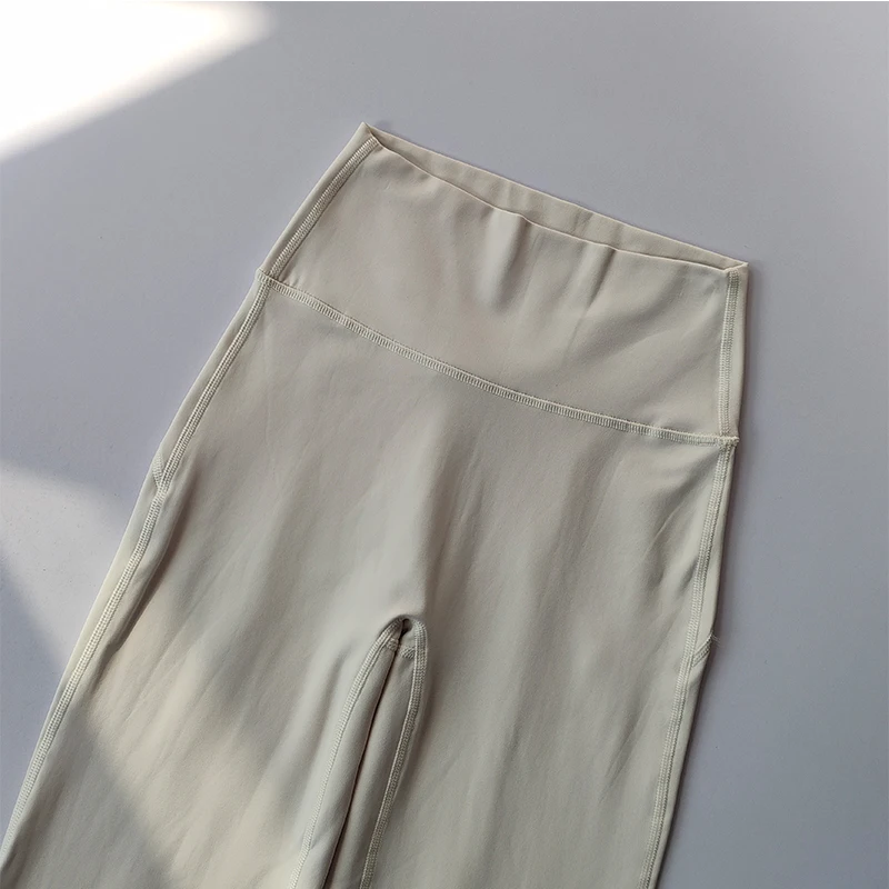 Hochwertige ausgestellte Yoga-Leggings, Yoga-Hosen mit hoher Taille, weite Hosen, atmungsaktive Fitness- und Freizeithosen, Glockenleggings für Damen – Detail 2