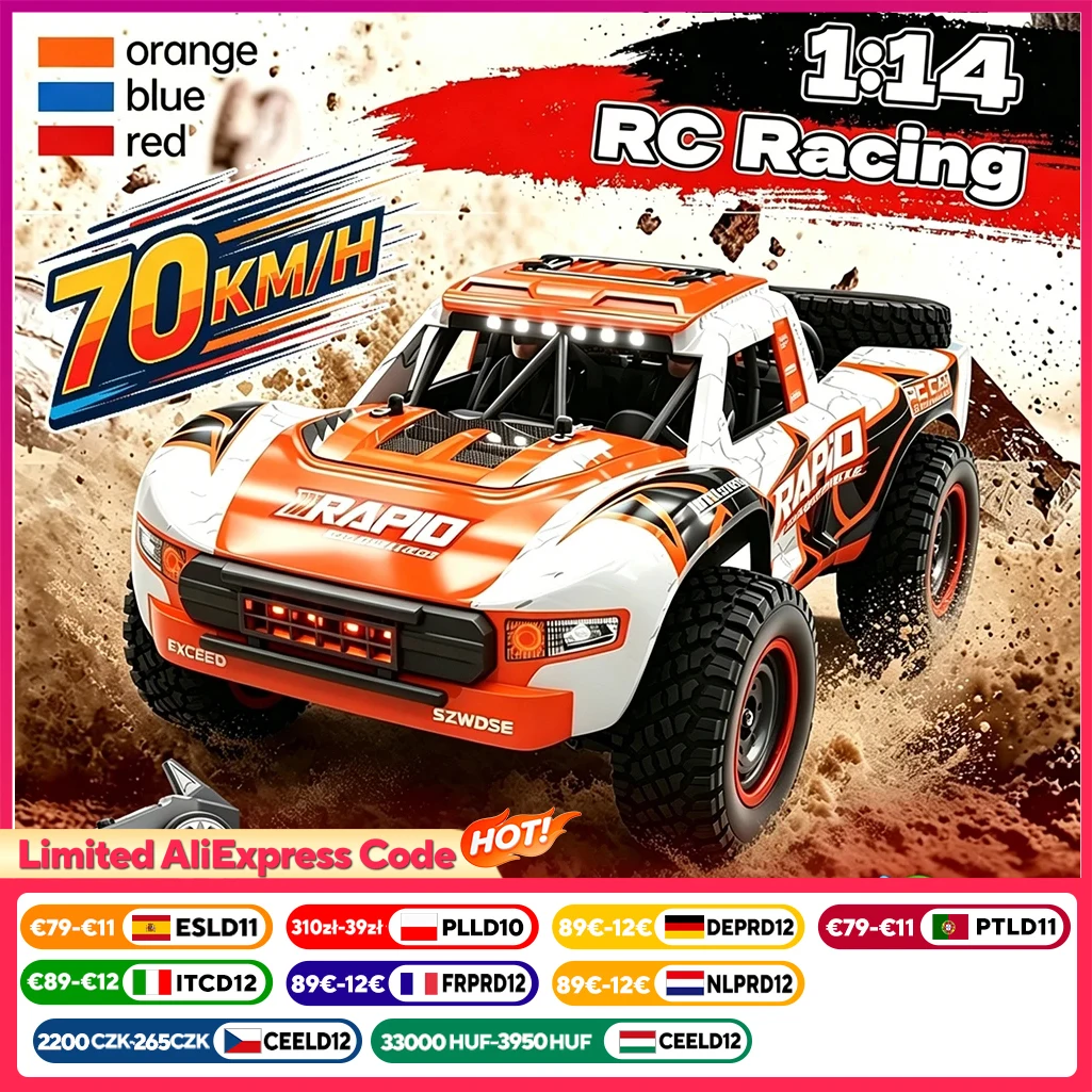 Wltoys Q130 1:14 2,4G RC Auto Geländegängiger Kletter-Truck Hochgeschwindigkeits-Bürstenloser RC-Rennwagen Ferngesteuertes Spielzeug-Geschenk