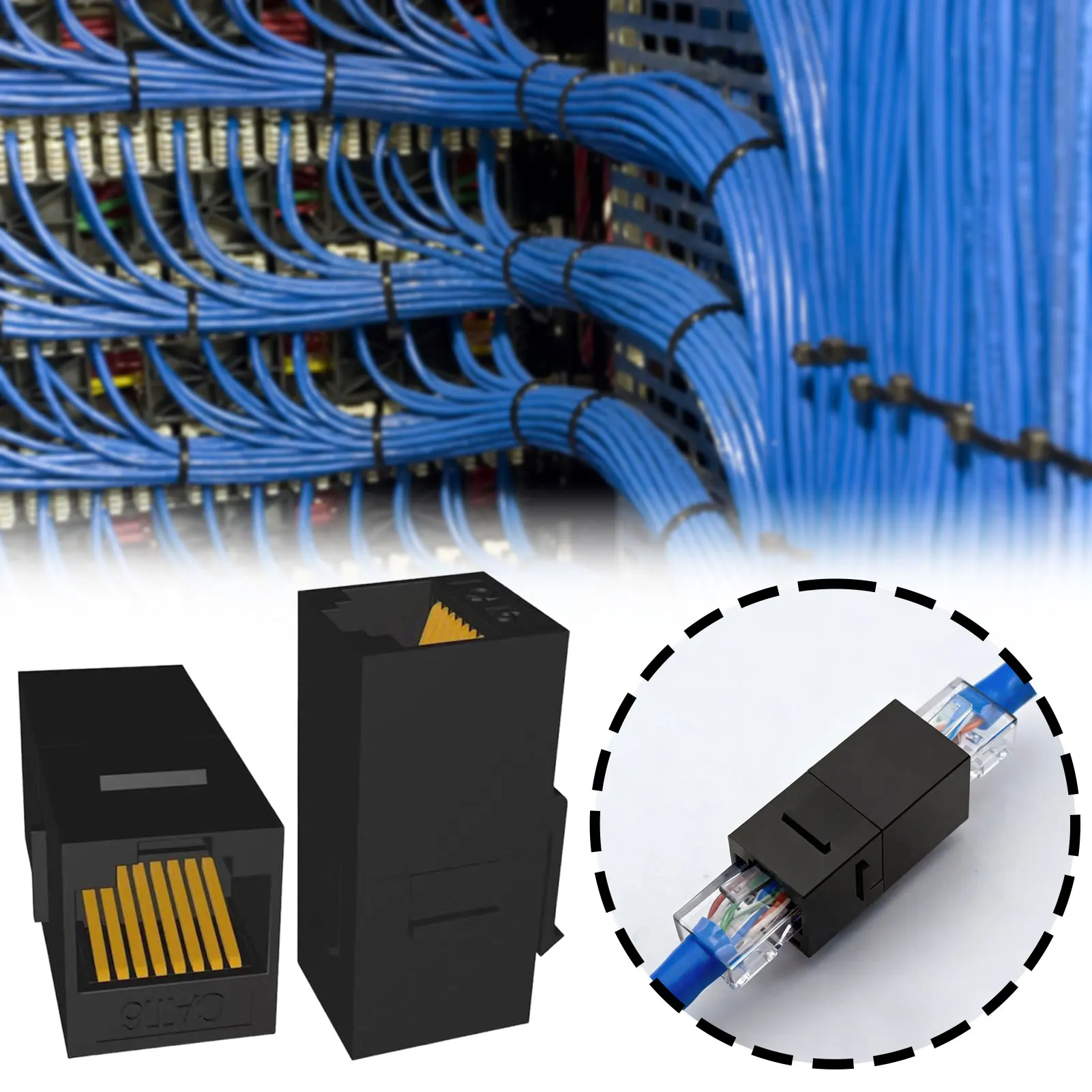 5pcs RJ45 Inlines Coupler Networks Cable Joiner Adapter Cat6 Networks Extender Joiner Gigabit-Speed Universal Compatibility