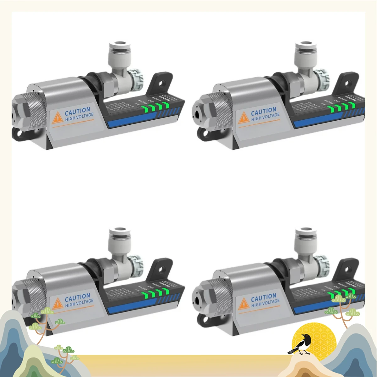 High Frequency Ion Air Nozzle PLC Type 24V Static Eliminator Ion Air Electrostatic Dust Removal