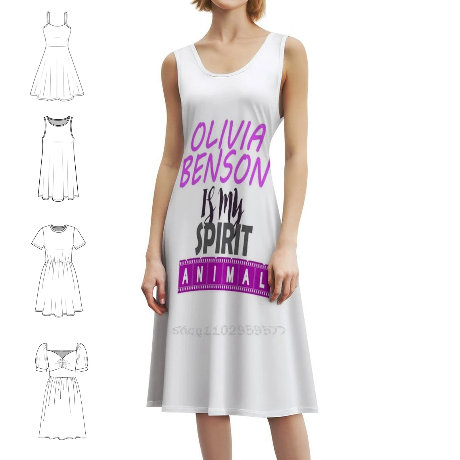 فستان أوليفيا بنسون هو روحي بتصميم حيوان على طراز بريبي فستان قصير للنساء على شكل حرف a فضفاض مناسب فستان يوم غير رسمي أوليفيا بنسون