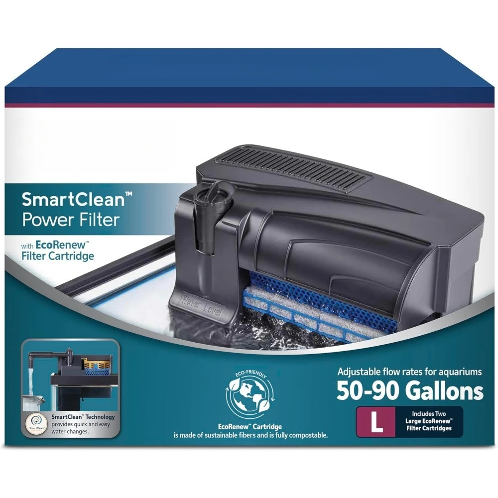 

Фильтр для воды SmartClean с картриджем EcoRenew: быстрая замена воды, тихая работа, регулируемый поток для систем 190-340 литров