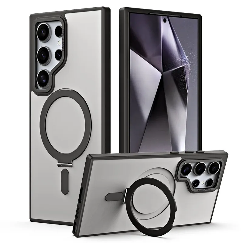 Applicable to Samsung S26ultra mobile phone case Magsaf magnetic case gear adjustment bracket S25plus anti-drop protective case