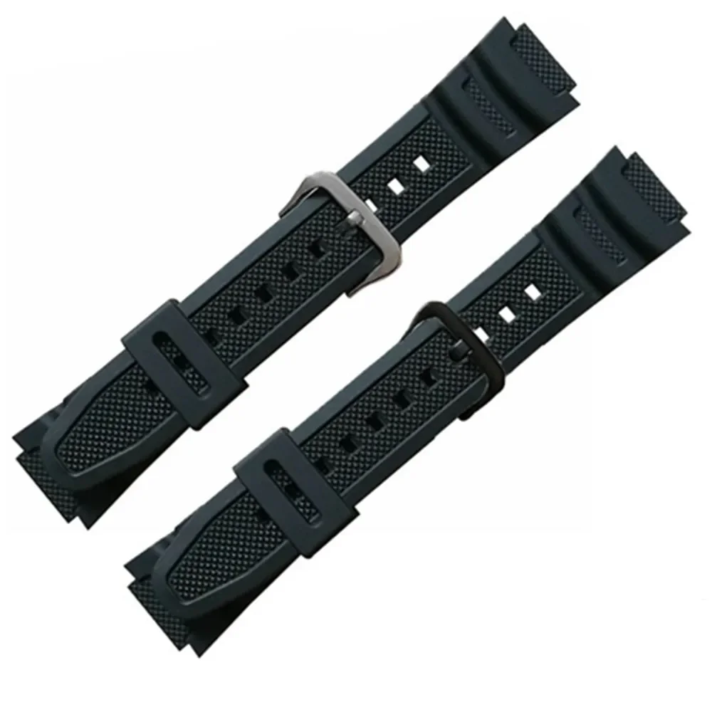 watchband convex PU strap 18*25mm rubber silicone bracelet For AQ - S810W AE-1000 1200w sgw-300 400h mrw-200h