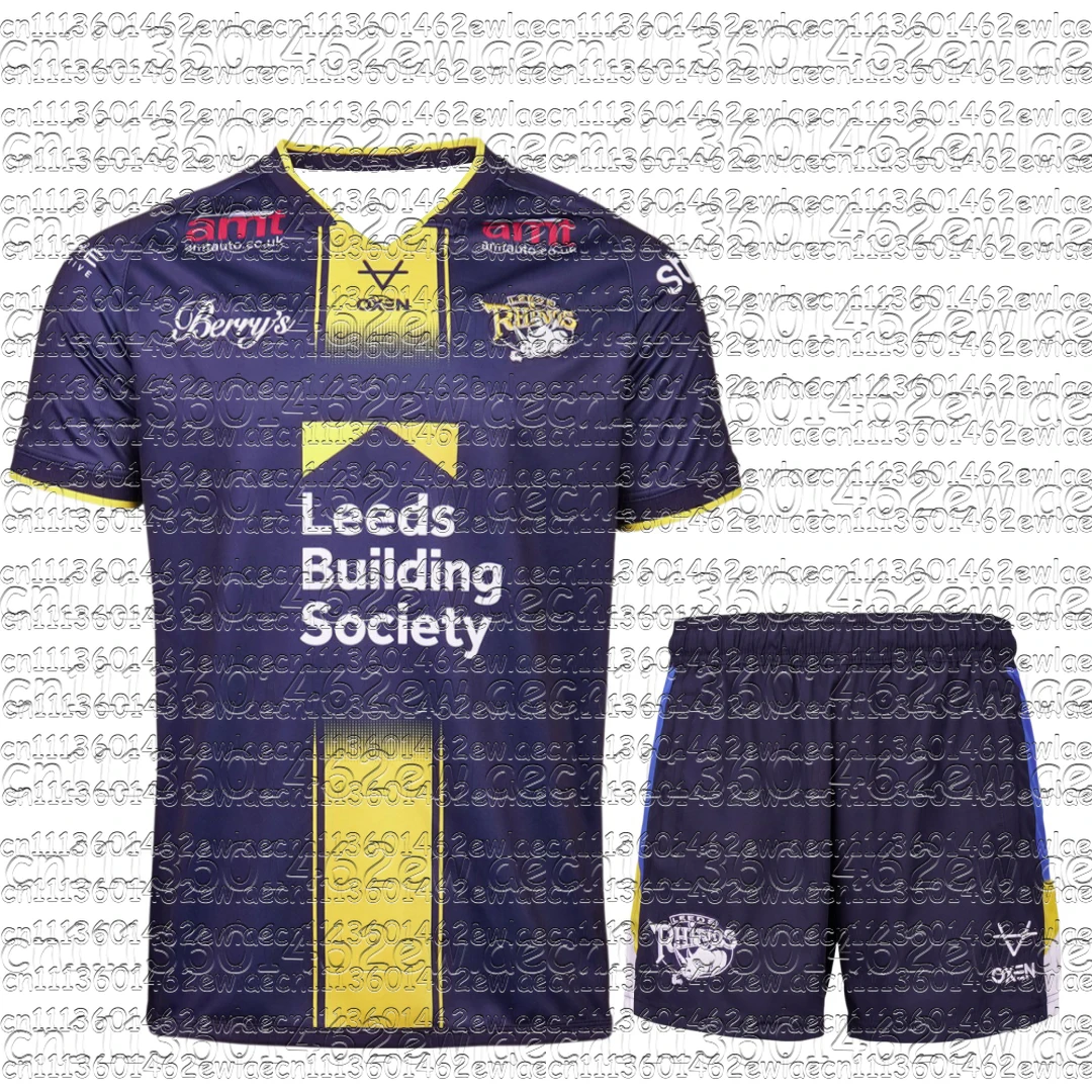 Conjunto de Jersey de Rugby para Entrenamiento New Rhinos 2026, Conjunto Familiar a Juego, Azul Marino, Transpirable, Absorbe la Humedad, Uniforme Deportivo, Camiseta de Entrenamiento