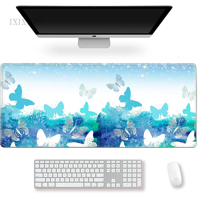 Butterfly Aesthetics Mouse Pad Gamer XL Large HD Computer Mousepad XXL Mechanical Keyboard Pad Carpet Non-Slip Desktop Mouse Pad