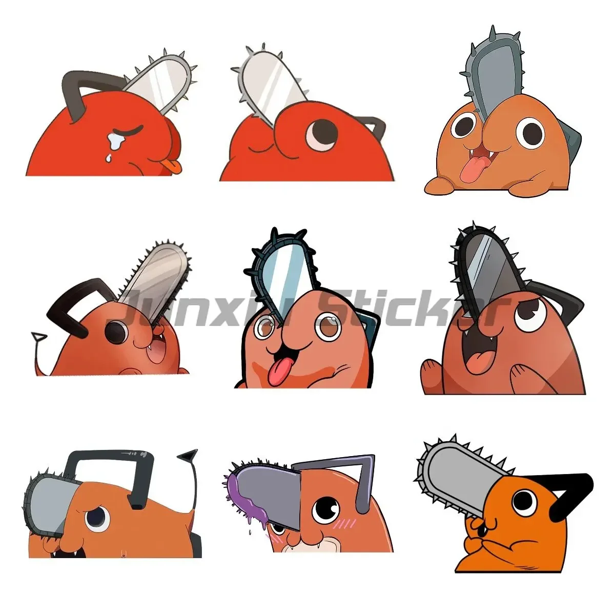 

Наклейки на автомобиль с бензопилой, аниме, мотоцикл, ноутбук, индивидуальная креативная наклейка, автомобильные аксессуары