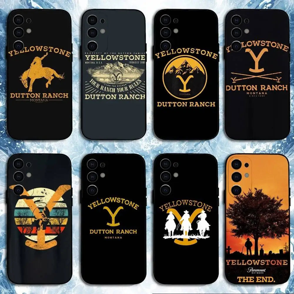 

G-Yellowstone TV Series Phone Case For Samsung S25,S24,S23,S22,S21,S20,Plus,Fe,Lite,Others Black Cover