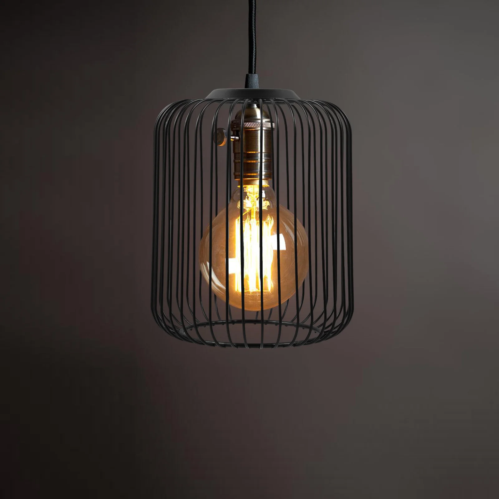 

Retro Lamp Shade Iron Wire Hanging Light Shade Modern Metal Lamp Cover for Bar Restaurant Pendant Lighting Decoration