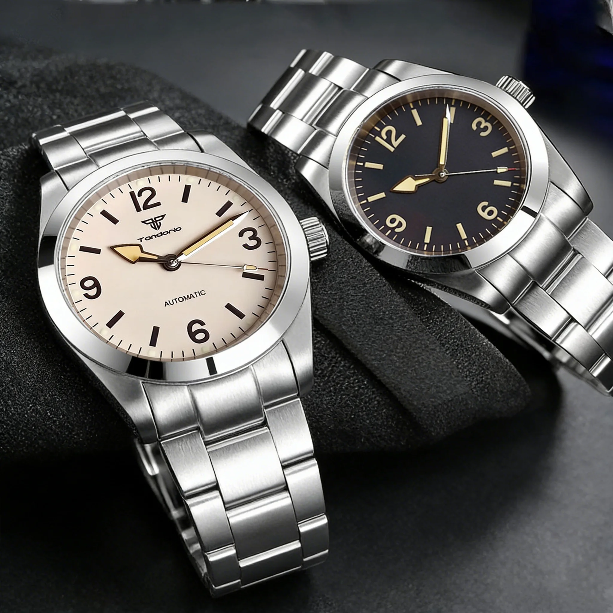 

Механизм MIYOTA8215 Asis 2824 NH35A, бежевый черный циферблат, сапфировое стекло, водонепроницаемость 10ATM, автоматические мужские часы, 36 мм, 39 мм