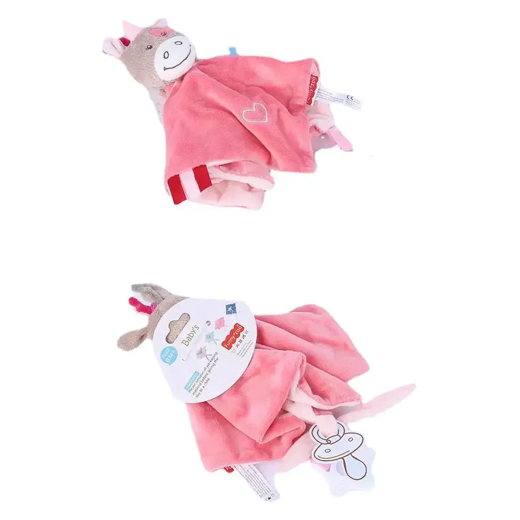 Giocattoli per bambini 0 12 mesi Morbido placare Asciugamano Animali di peluche Giocattolo consolatore per bambini Coniglietto Giocattoli di peluche per bambini Giocattoli per dormire per neonati