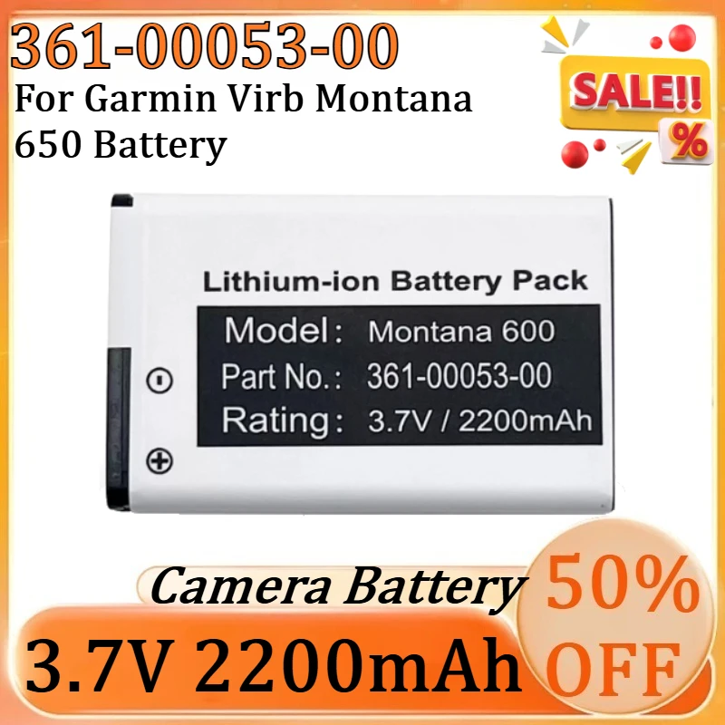 

New 361-00053-00 3.7V 2200mAh For Garmin Virb Montana 650 Battery 361-00053-00 3.7V 2200mah Rechargeable Lithium Batteries