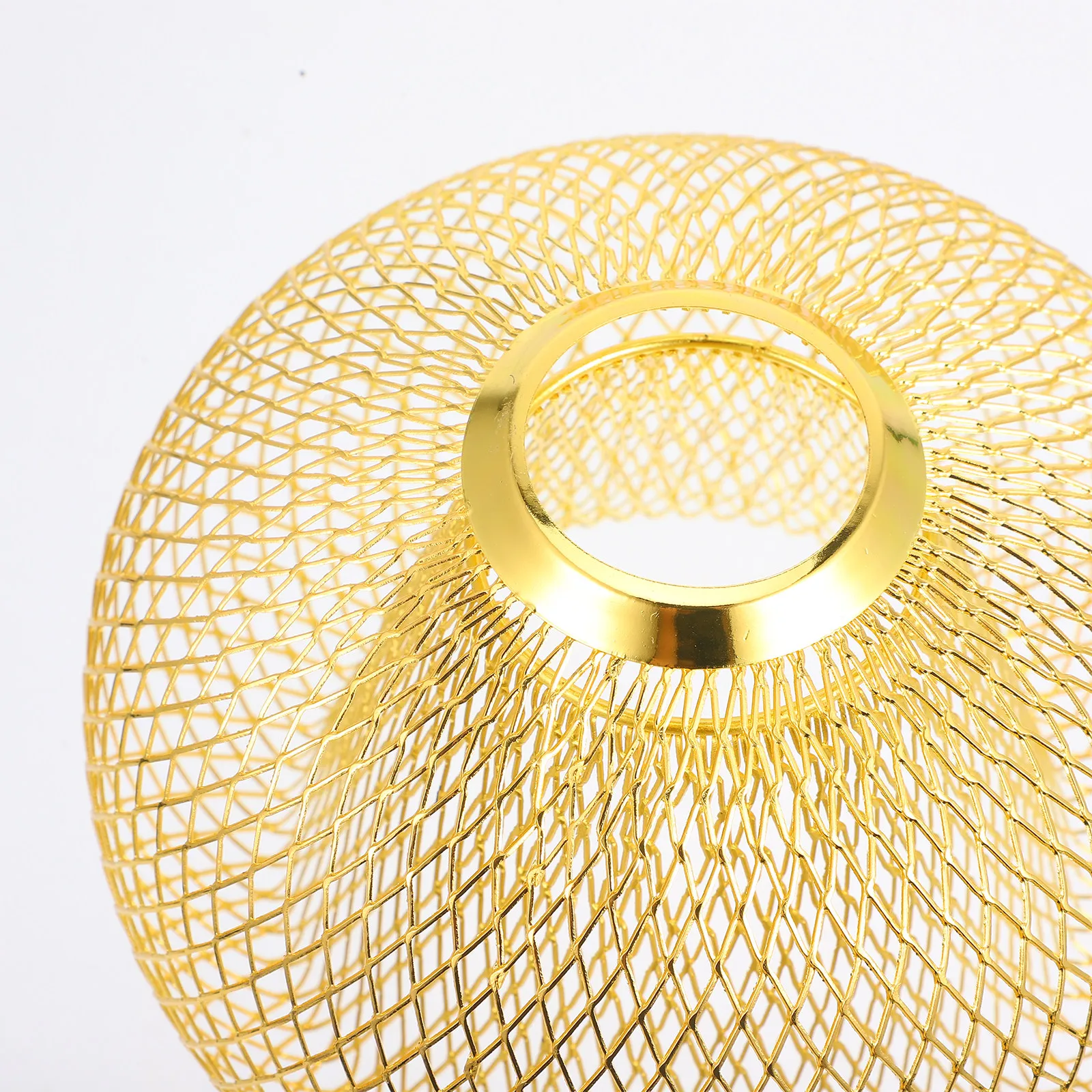 Iron Wire Lampshade Double Layer Metal Lamp Shade Frame Simple Structure Easy Install Hollow Out Pendant Lights Cover Vintage