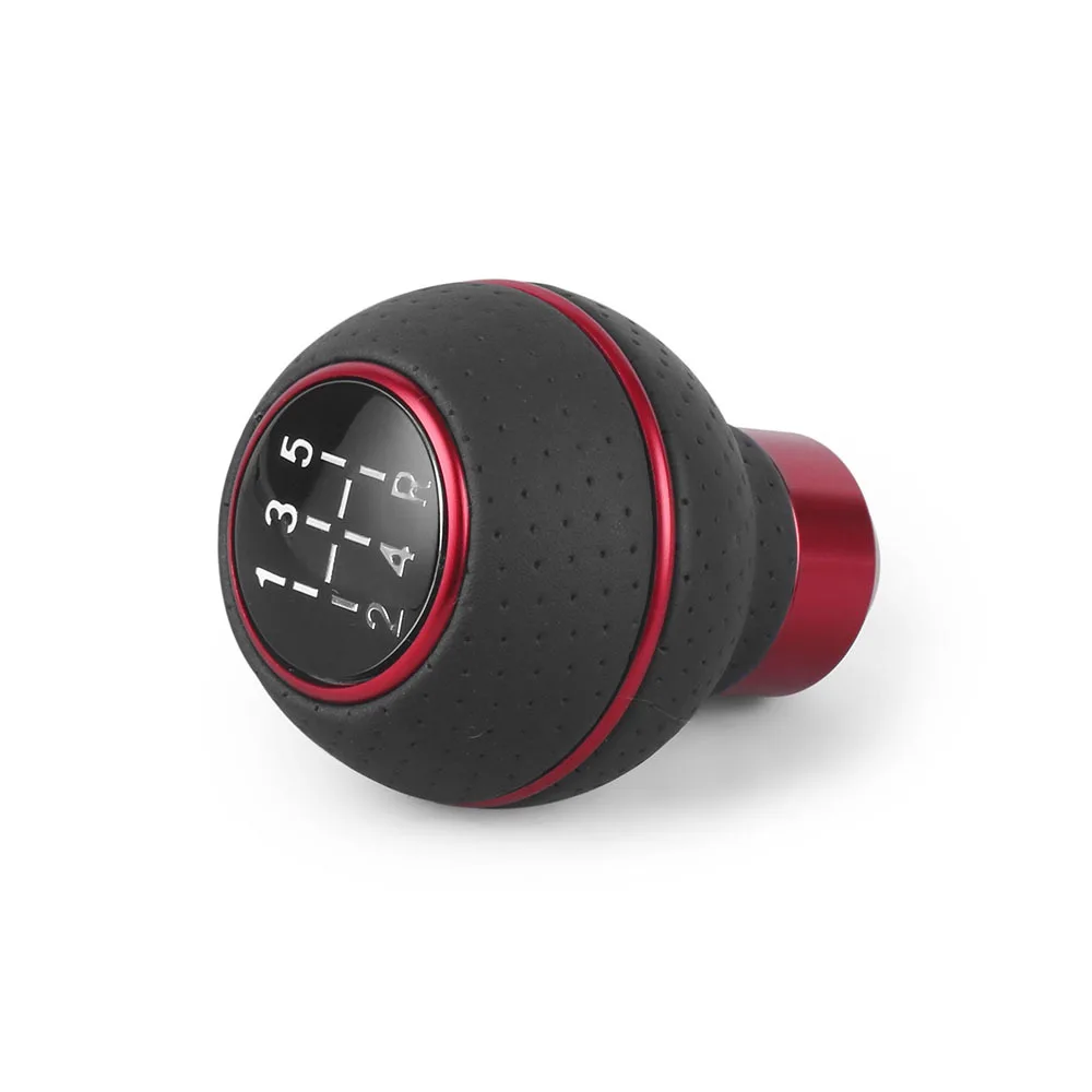 Universal Leather＆Aluminium Car Gear Shift Knob 5 Speed For M8 M10 M11 M12 Shift Lever Gear Level Knob Shift Head
