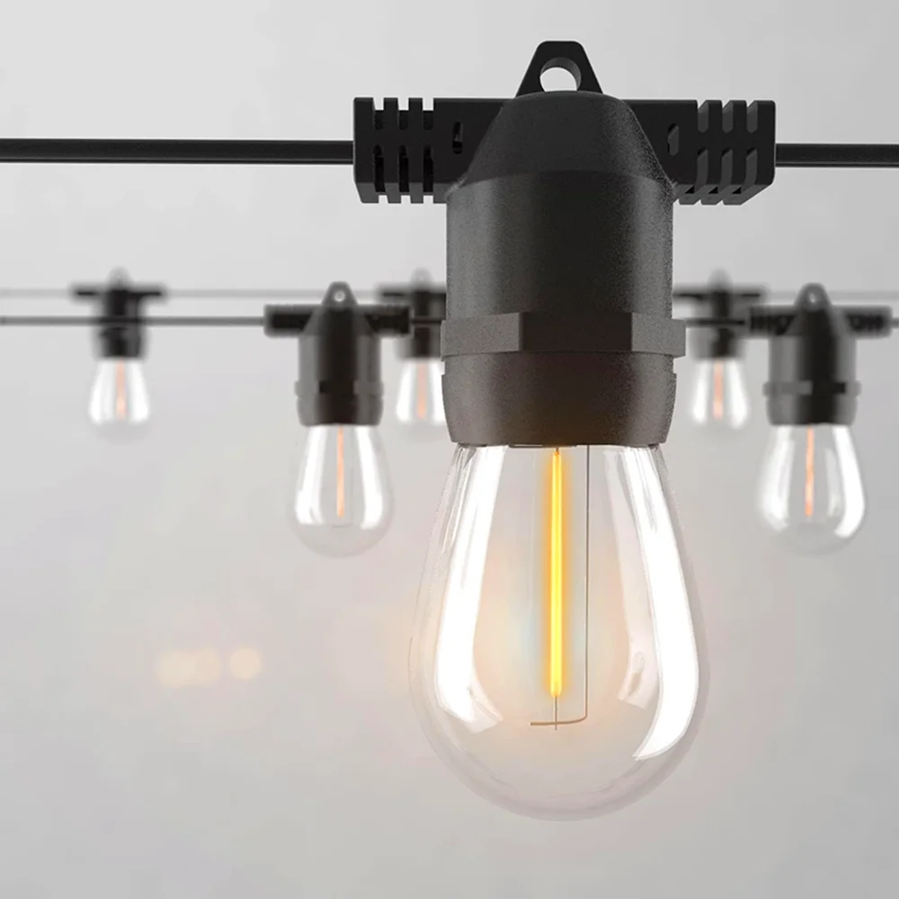 Heavy Duty String Lights, Shatterproof IP65 for Patio Lights Outdoor Waterproof, Festoon Lights for Decorative Terrace