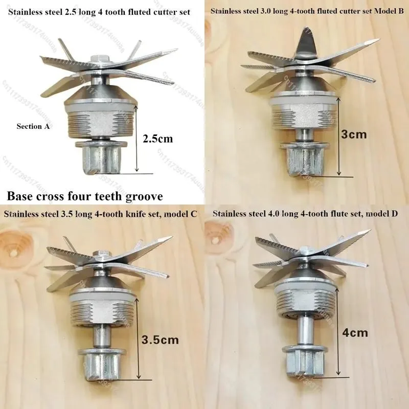 For High Power Blender Soy Milk Maker Wall Breaker Cooking Machine Juicer Accessories Replacement Quad Slot Blade Knife Set