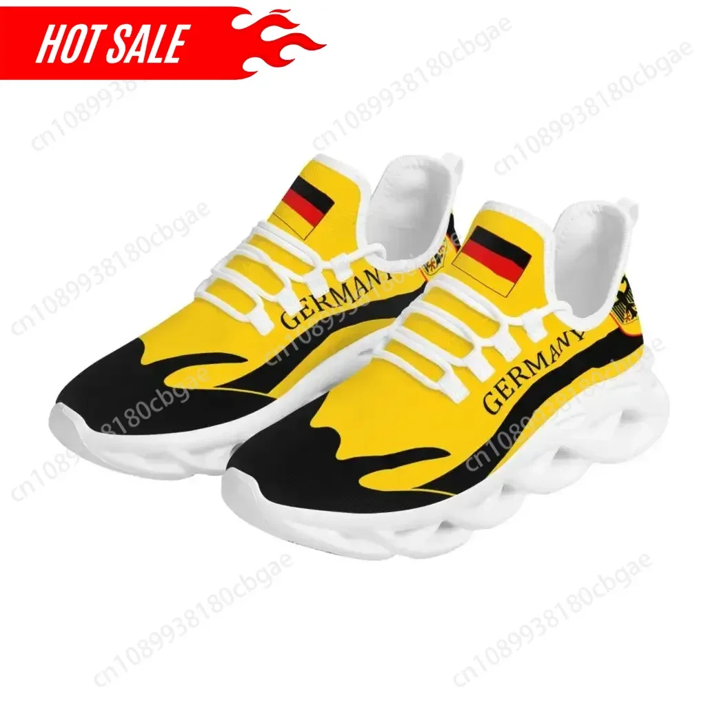 New German Flag Design Sneakers Russian National Emblem Printing Comfortable Platform Casual Shoes Girls Non-slip Lace-up Shoes
