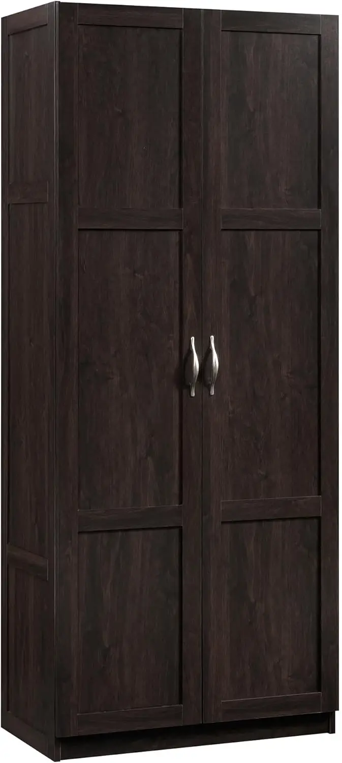 

Sauder Storage Cabinet/ Pantry cabinets, 29.61 " x D: 16.02 " x H: 71.50", Cinnamon Cherry finish