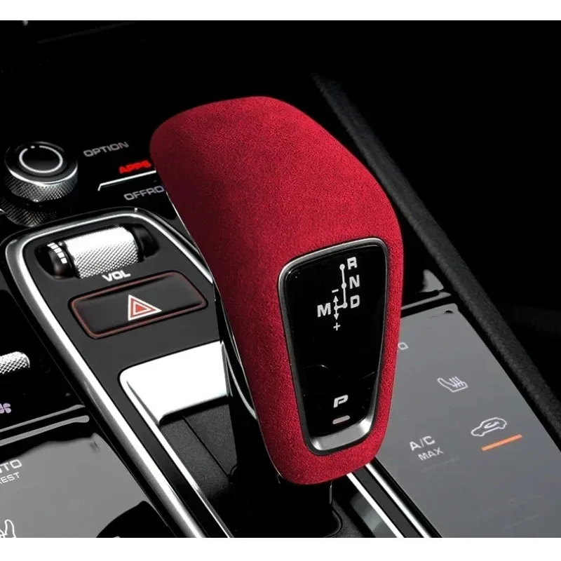 Gear Lever Shift Knob Trim Cover For Porsche Cayenne 2018 2019 2020 2021 2022 2023  Alcantara Wrap Interior Sticker Accessories - view 6