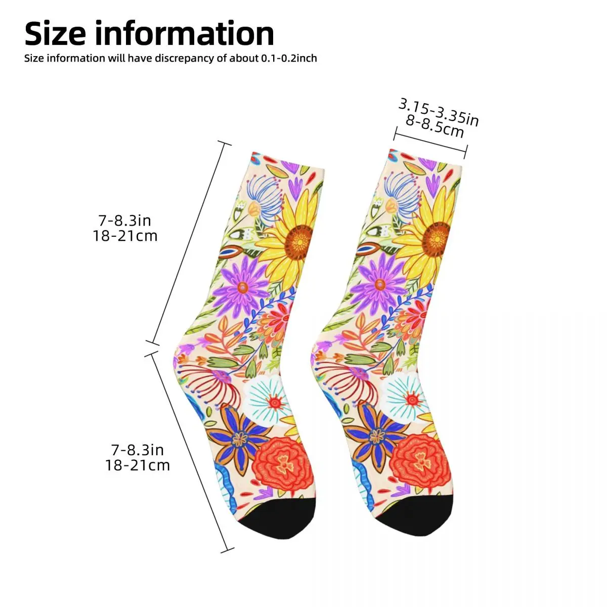 Sommer festliche Blumen socken Harajuku hochwertige Strümpfe ganzjährig lange Socken Zubehör für Unisex-Geschenke