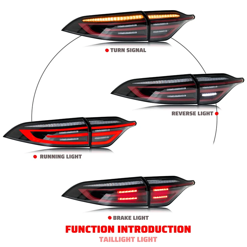 Zhengwo Factory Top Selling For Corolla Led Tail Lamp 2019-2023 With Start Up Animation Modified Taillight Assembly Rear Lamp