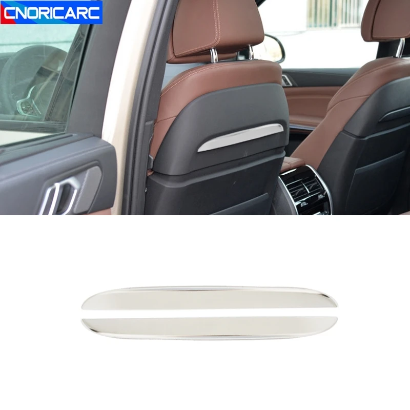 

Car Styling Seat Back Decoration Frame Cover Trim For BMW X5 G05 2019-2020 Stainless Steel Interior Accessories