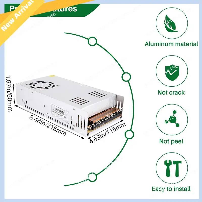 M01K 48V 12.5A 600W Switch Power Supply For Monitoring Equipment, Industrial Automation, PLC Control Cabinet, LED Equipment