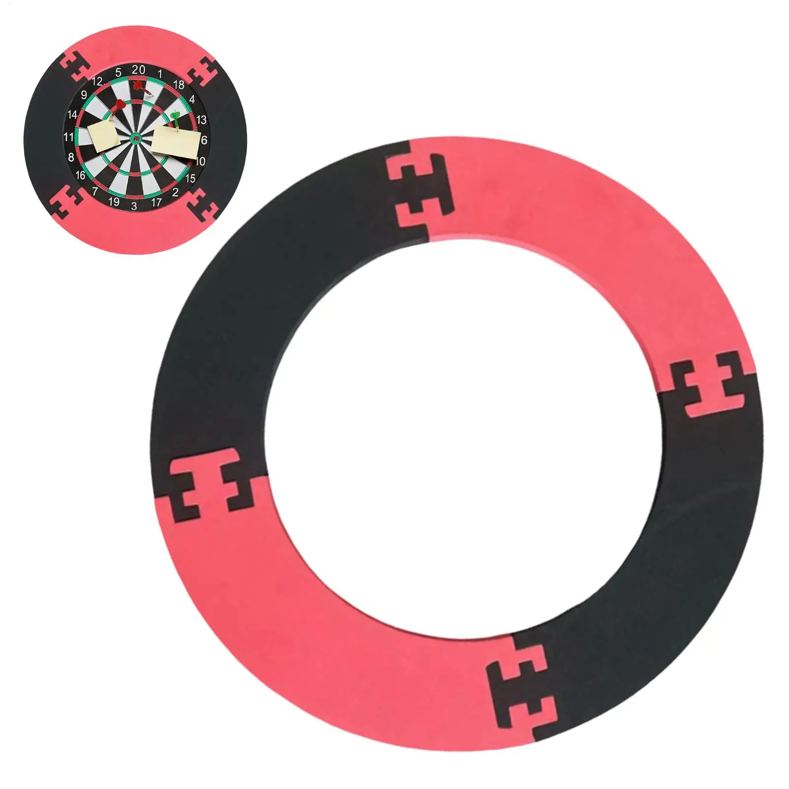 

Flocked Dart Board Surround Noise Reduction & Wall Protection Ring for Steel/Soft Tip Darts, Game Room Bar Basement Home Indoor