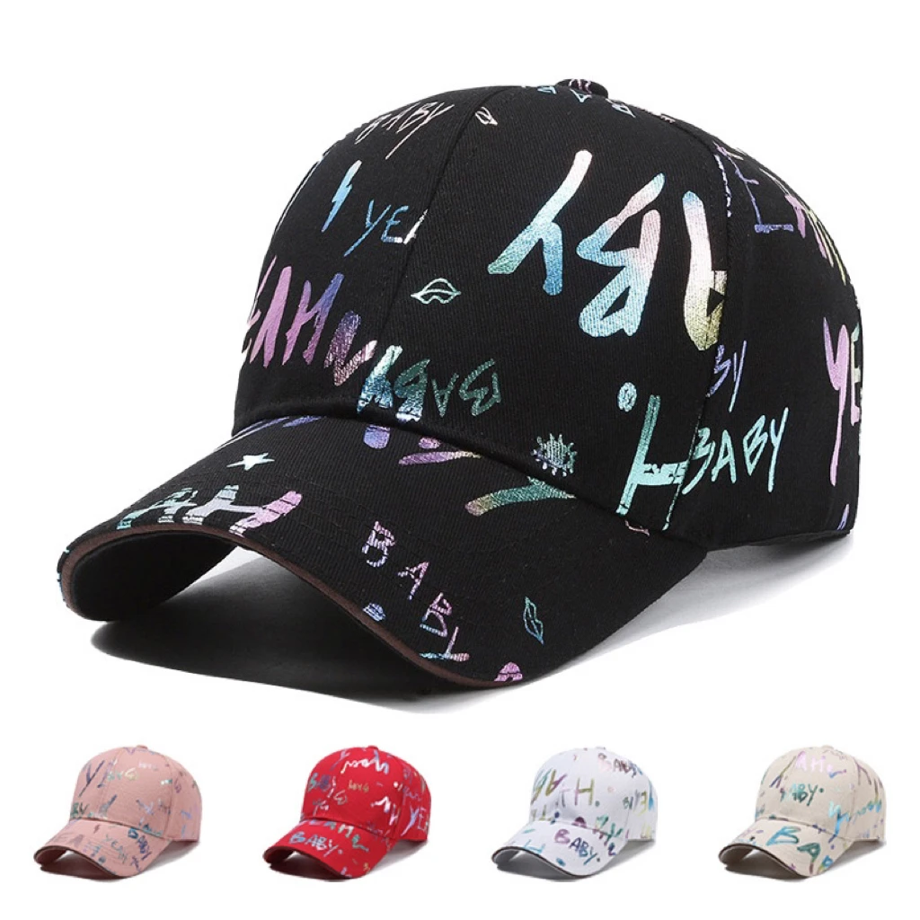 

New baseball cap, graffiti trendy peaked cap, personalized street trend men's and women's hat, European and American hip-hop hat