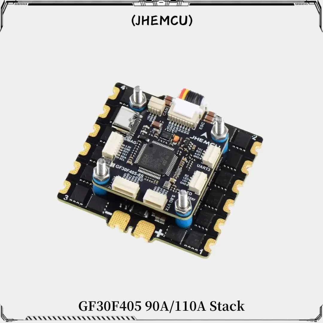 

JHEMCU New GF30F405 Flight Controller ICM42688P With 90A/ 110A ESC 3-8S Lipo for RC FPV Long Range Drone