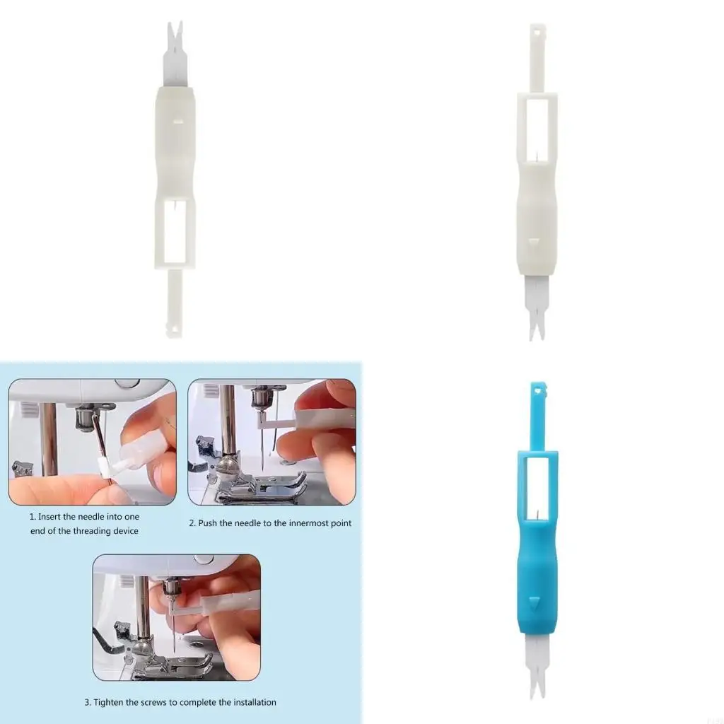 F19B Double End Sewing Machine Needle Threader Automatic Needle Threader Quick Sewing Needle Threader for Sewing Machine