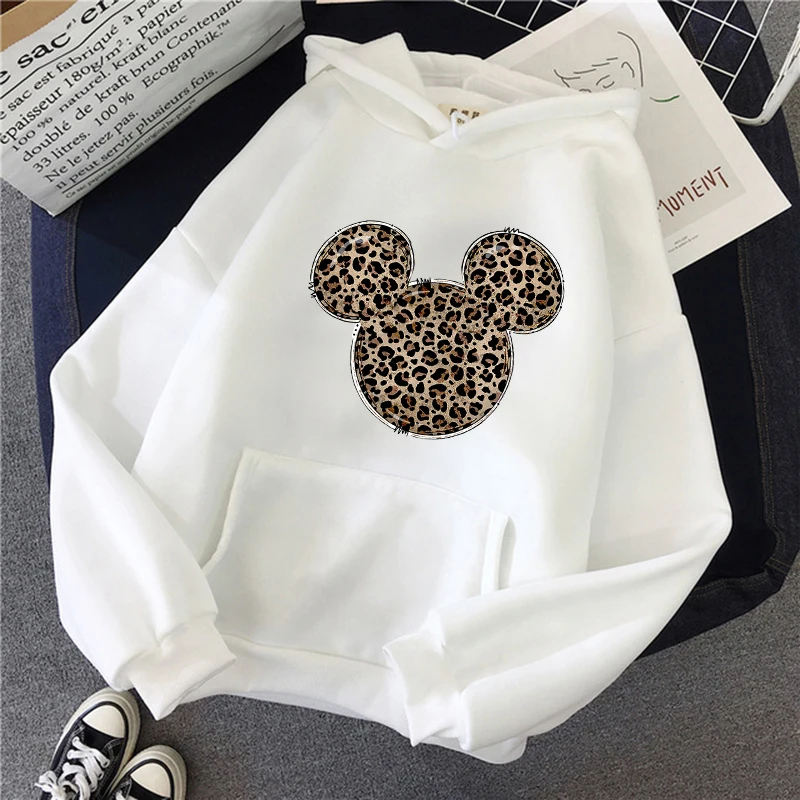 Sudaderas con capucha de Minnie Disney para mujer, sudadera Kawaii de Mickey Mouse, ropa de calle Harajuku para niños y niñas, ropa Unisex