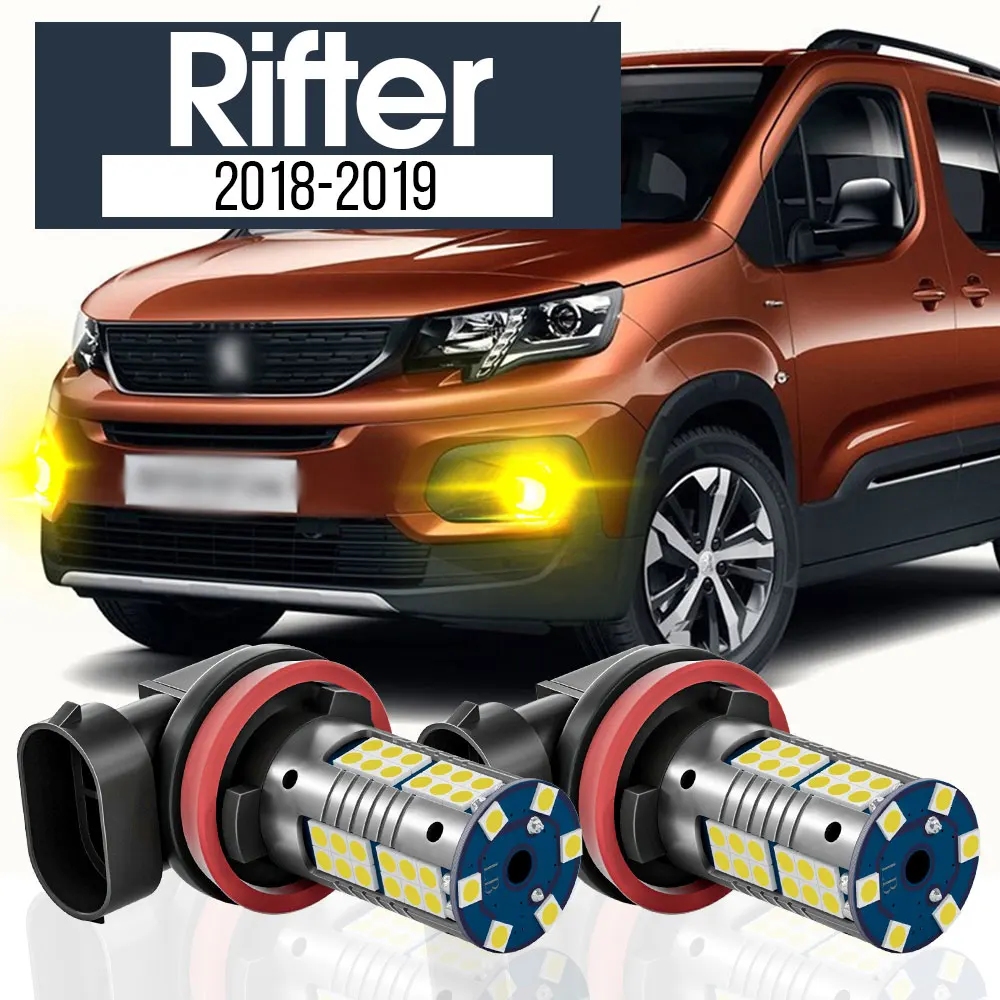 

2pcs LED Fog Light Lamp Blub Canbus Accessories For Peugeot Rifter 2018 2019