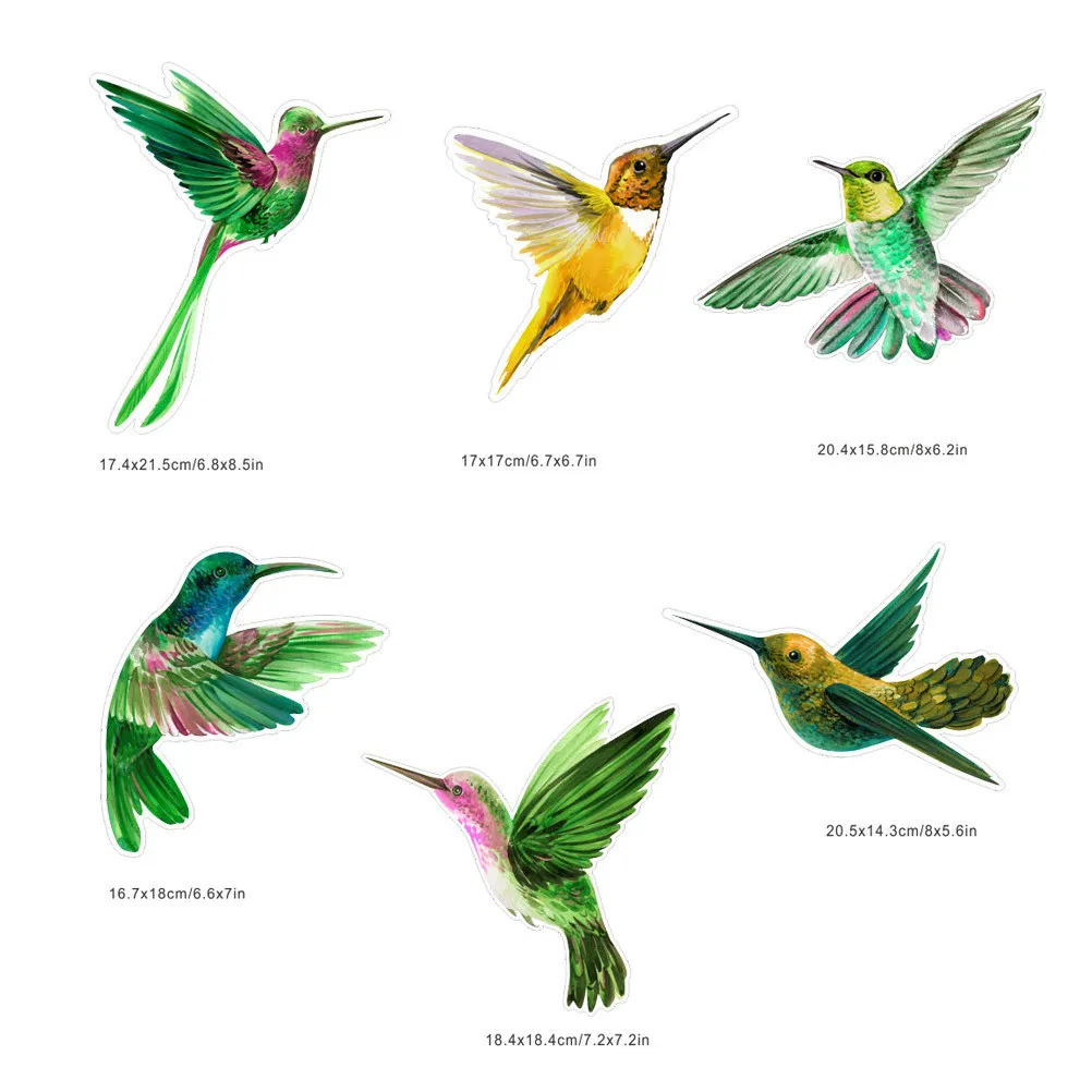 Glueless Removable Window Cling Stickers Decorative PVC Static Cling Decals Privacy Film Alert Bird Anti Collision Window Decal view 2