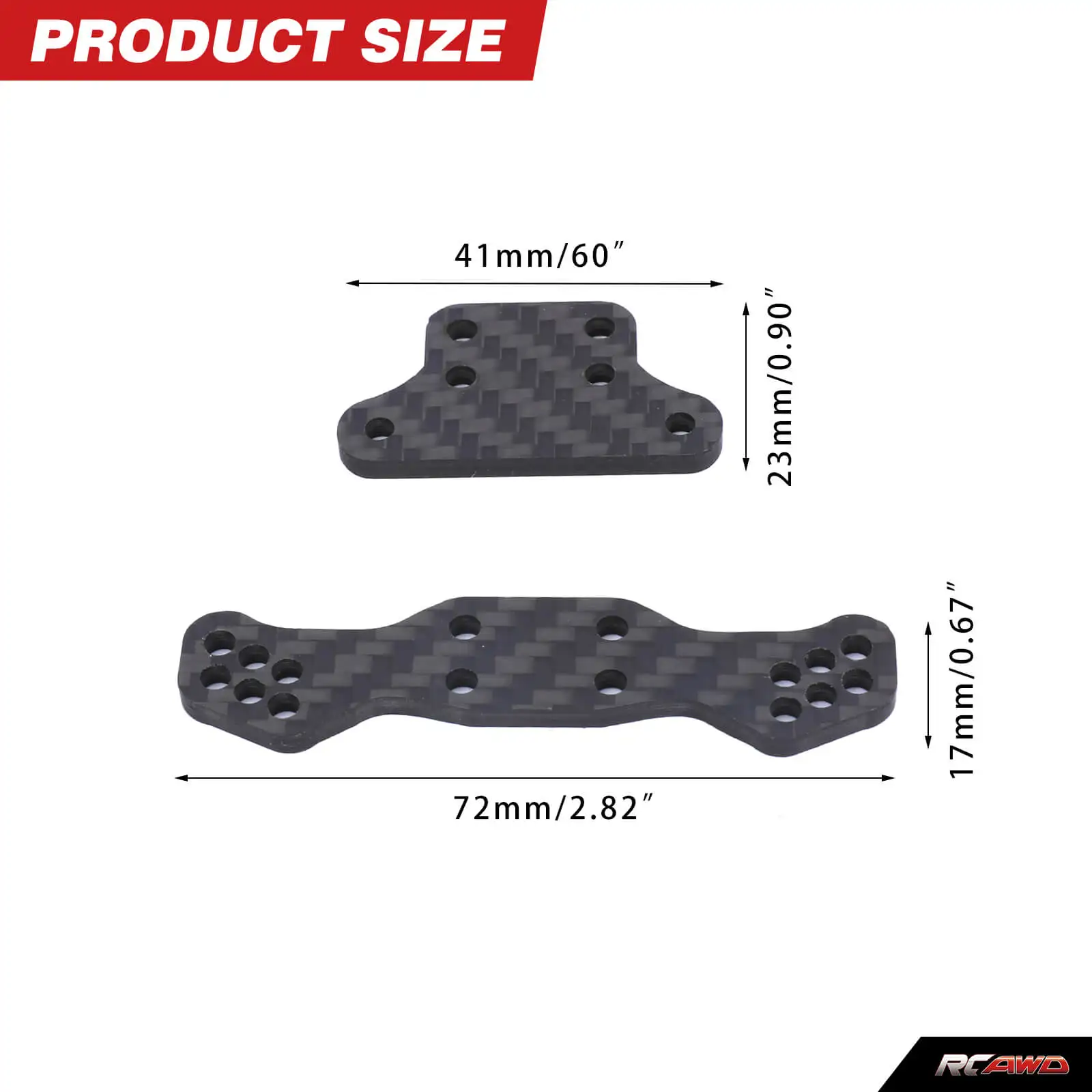 Amortyzator przedni z włókna węglowego przedłużony skok wstrząsów dla 1-10 Losi Baja Rey/Hammer Rey RC car Upgrded część