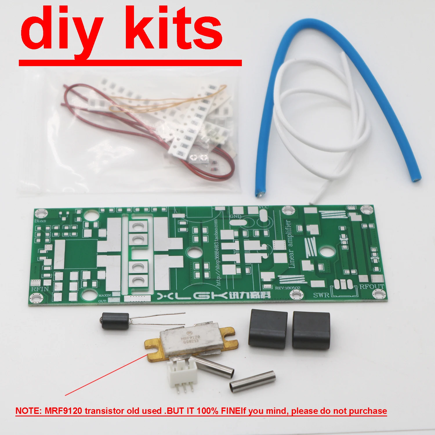 100W 80-170Mhz FM VHF RF Power Amplifier Board DIY KITS MRF9120 Transistor tube For FM Radio Walkie talkie transmitter AMP