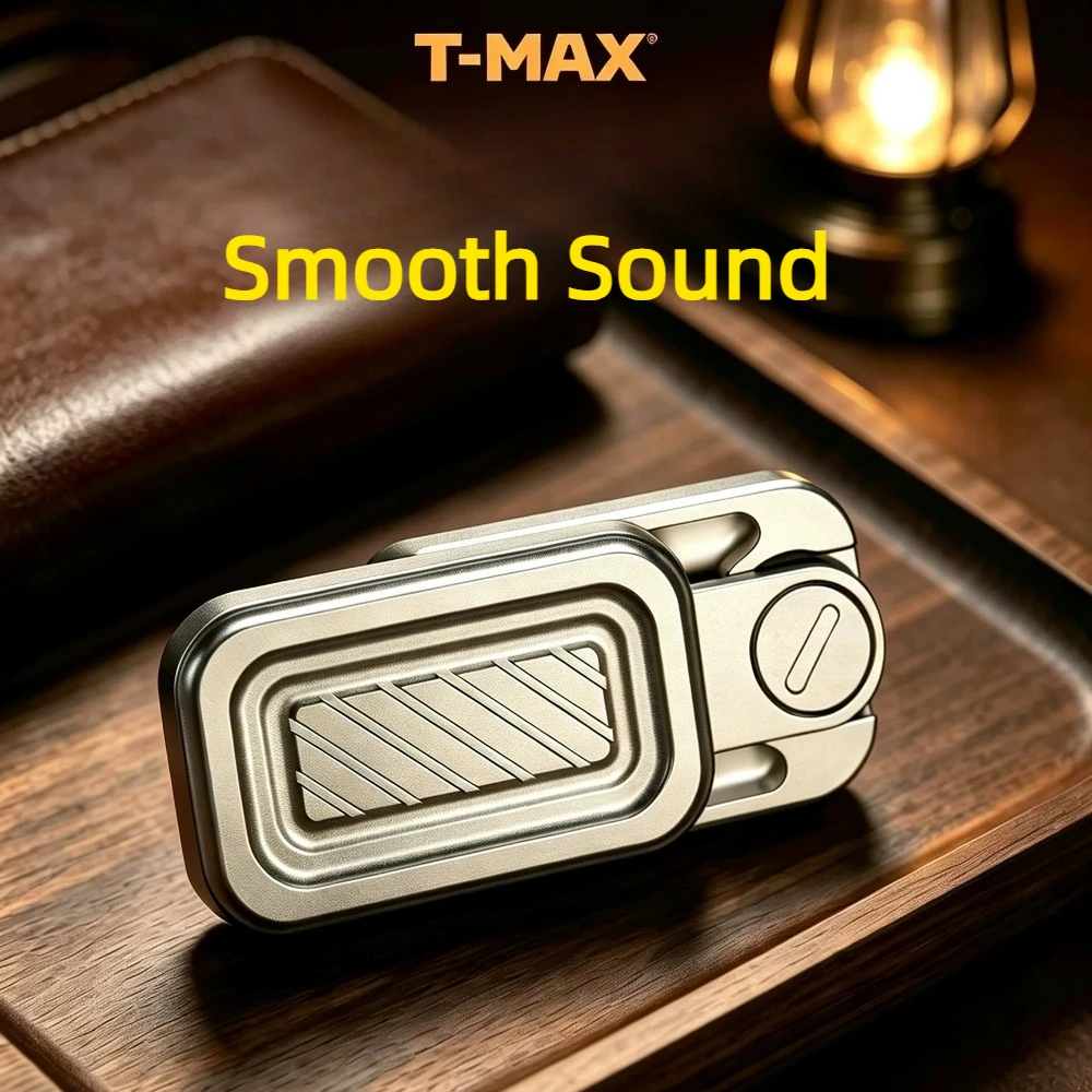 TMAX EDC Smooth and Stress-Relieving Stainless Steel Composite Track Direct Push Side Push Fingertip Push Card Decompression Toy