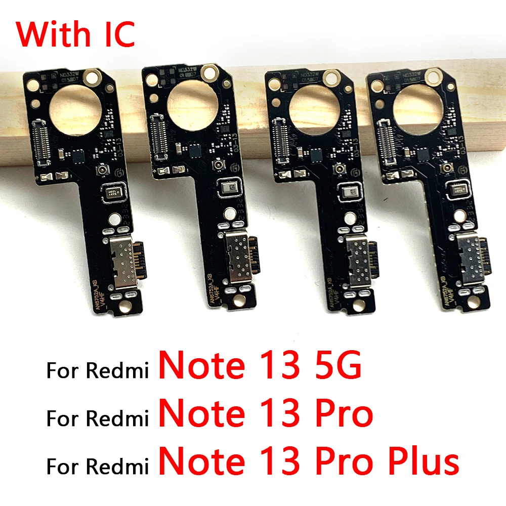 

For Xiaomi Redmi Note 13 Pro Plus USB Charging Port Dock Charger Connector Board Flex Cable Micro Microphone For Redmi Note13 5G