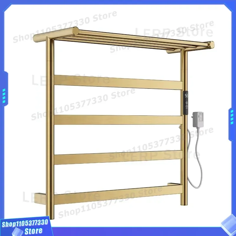 Smart Electric Towel Rack Stainless Steel Heated Bathroom Drying Rack Constant Temperature Household Toilet Warmer for Home